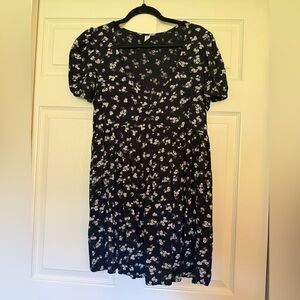 BP Black Floral Mini Dress
